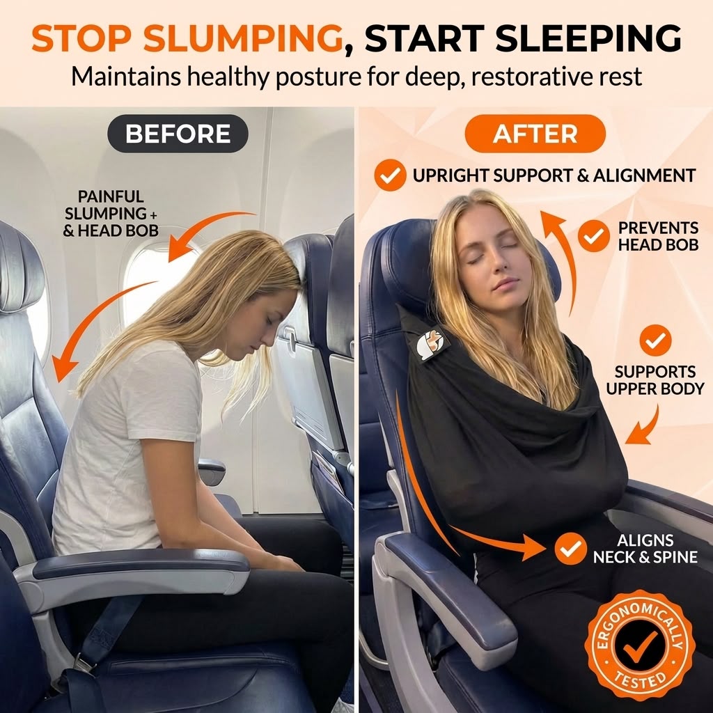 The Slyng travel blanket packed compactly for carry-on