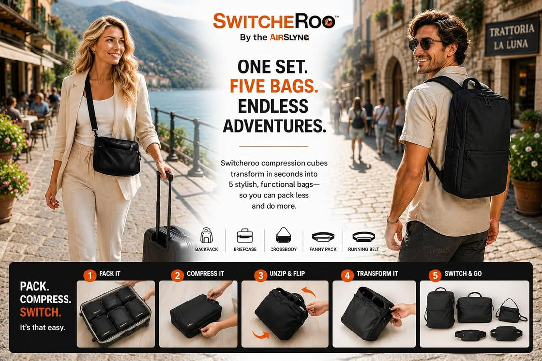 Switcheroo packing cube transformed into a briefcase